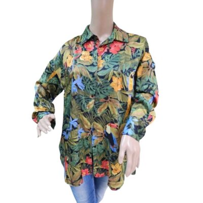 Koszula w tropikalny wzór Rozmiar XS