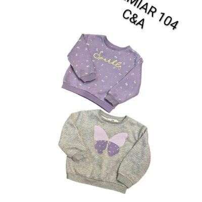 Motylkowe bluzy dla młodej damy ROZMIAR 104