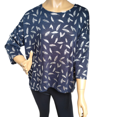 Bluzeczka z aplikacją piórka ROZMIAR L/XL