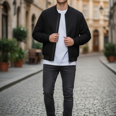 Czarna kurtka bomberka rozmiar L